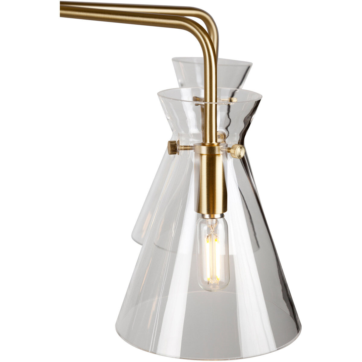 Beaker 5 Light 24 inch Soft Gold Chandelier Ceiling Light