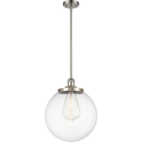 Franklin Restoration Beacon LED 14 inch Brushed Satin Nickel Pendant Ceiling Light in Clear