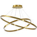 Circulo LED 32 inch Aged Brass Chandelier Ceiling Light