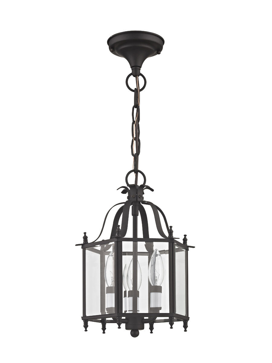 Livingston 3 Light 10 inch Bronze Convertible Mini Pendant/Ceiling Mount Ceiling Light