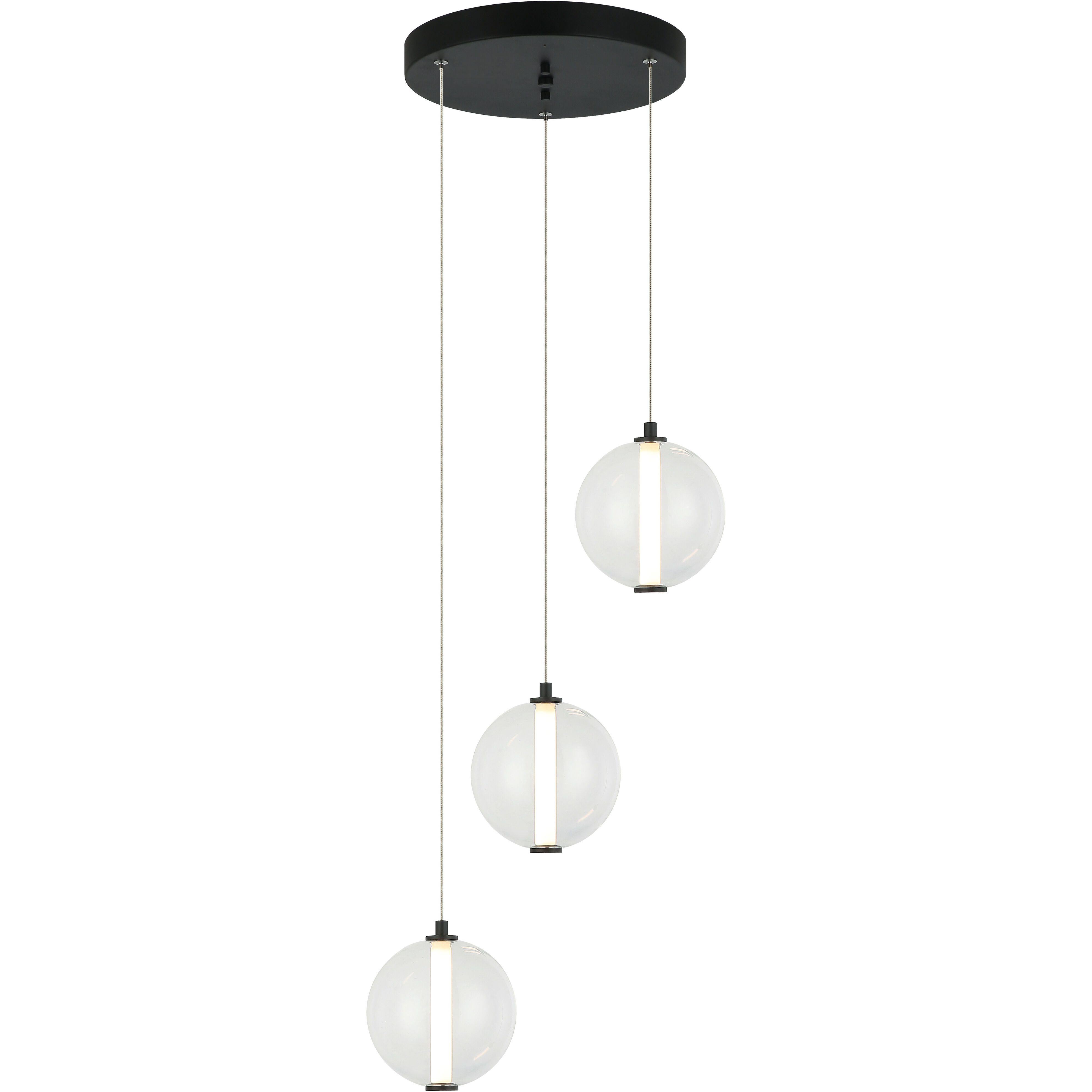 Belange LED 15 inch Matte Black Pendant Ceiling Light