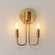Abner 2 Light 7 inch Natural Aged Brass Wall Sconce Wall Light