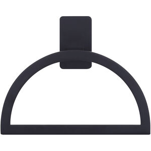 Archer 7 inch Matte Black Towel Ring