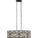 Kato 6 Light 36 inch REF Pendant Ceiling Light in Carbon Black