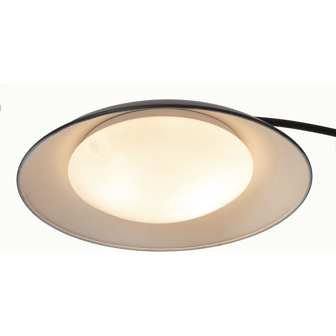 Saucer 92 inch 8.50 watt Matte Black Arc Floor Lamp Portable Light