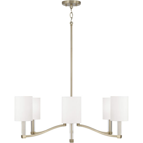 Ingrid 6 Light 32 inch Matte Brass Chandelier Ceiling Light