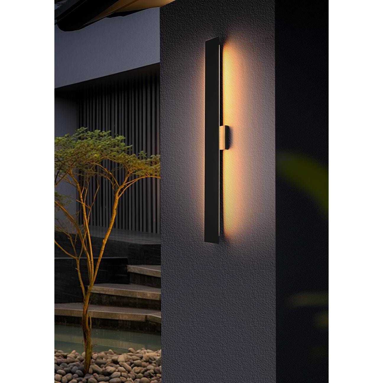 Waylen 2 Light 40 inch Black Outdoor Wall Sconce