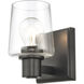 Celia 1 Light 6 inch Matte Black Vanity Light Wall Light