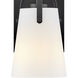 Foster 1 Light 6.5 inch Black Bath Light Wall Light in Etched Opal