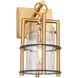 Burford 1 Light 5 inch Brass and Black Wall Sconce Wall Light