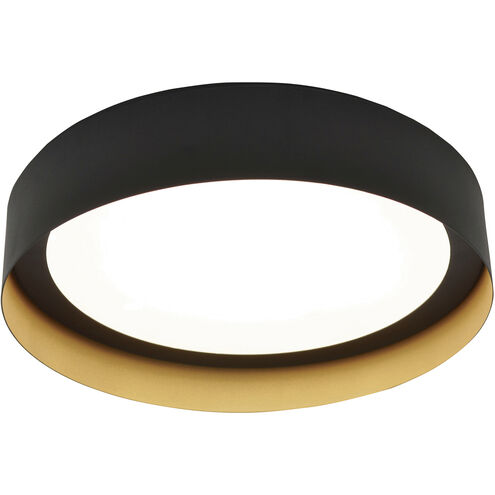 Reveal LED 12 inch Black and Gold Flush Mount Ceiling Light