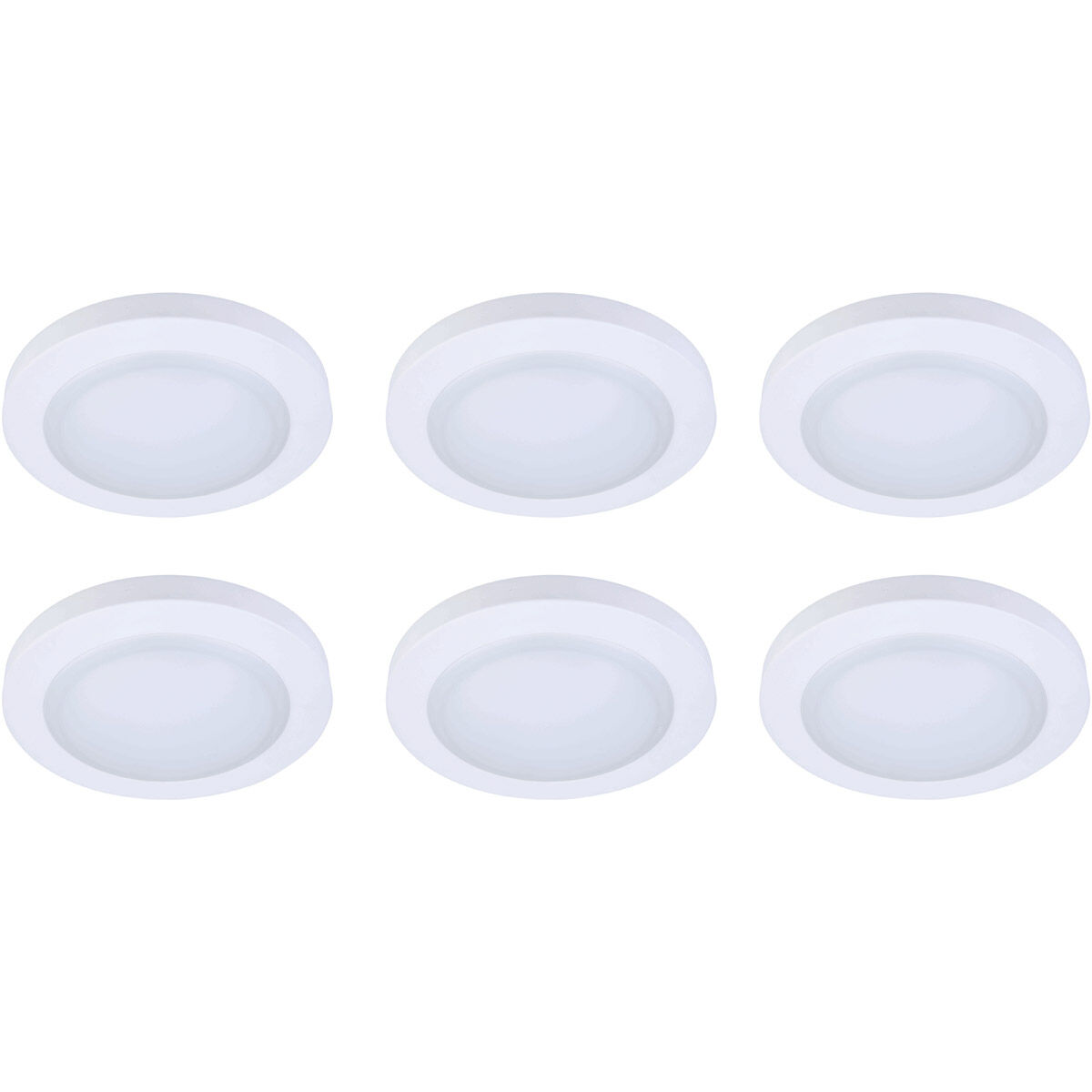 Rn Series 120V LED 7.4 inch White Disk Light, Pack of 6