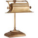 Malvasia 19 inch 25 watt Vintage Brass Desk Lamp Portable Light