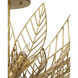 Leaflace 4 Light 26 inch Contemporary Gold Leaf and Contemporary Gold Semi-Flush Mount Ceiling Light