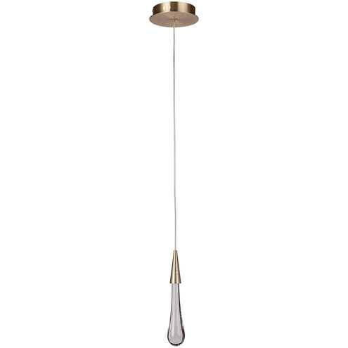 Teardrop 2 inch Brass Pendant Ceiling Light