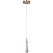 Teardrop 2 inch Brass Pendant Ceiling Light