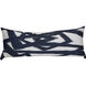Cameron 36 X 6 inch Navy Blue and White Pillow