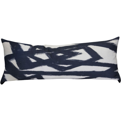 Cameron 36 X 6 inch Navy Blue and White Pillow