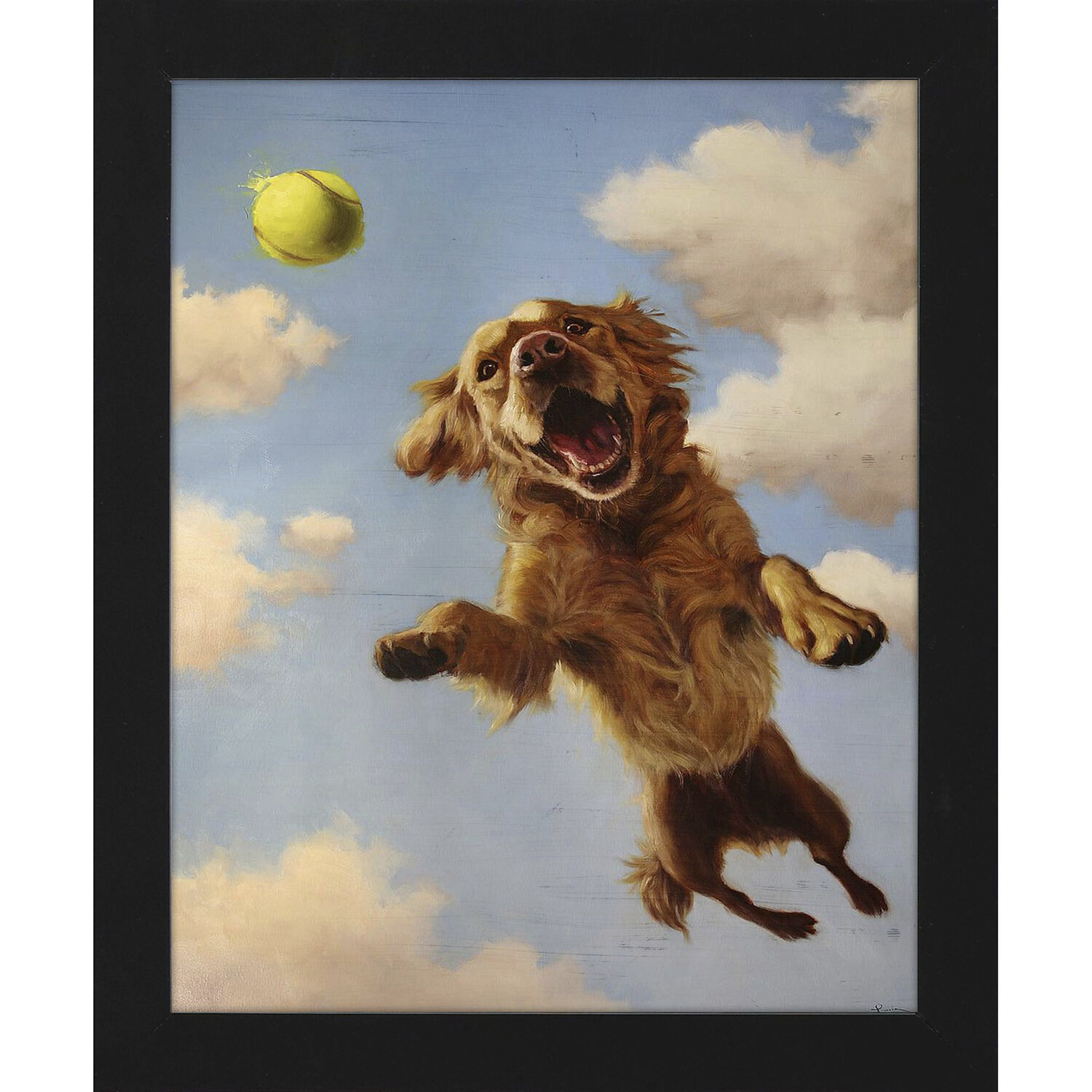 Fetch 11 X 9 inch Non-Glass Framed Art, Propac