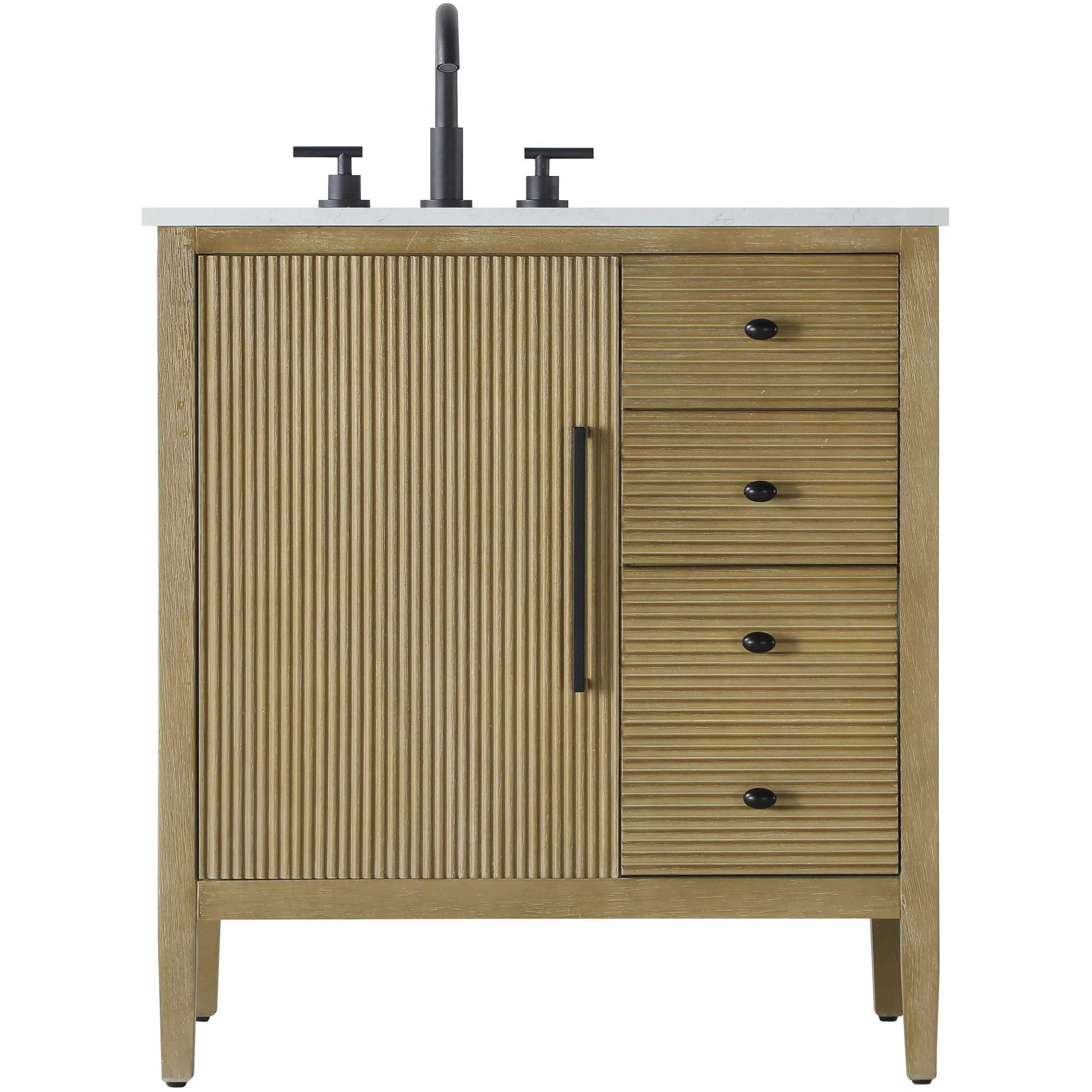 Blakely 32 X 34 inch Linen Oak Bathroom Vanity Cabinet