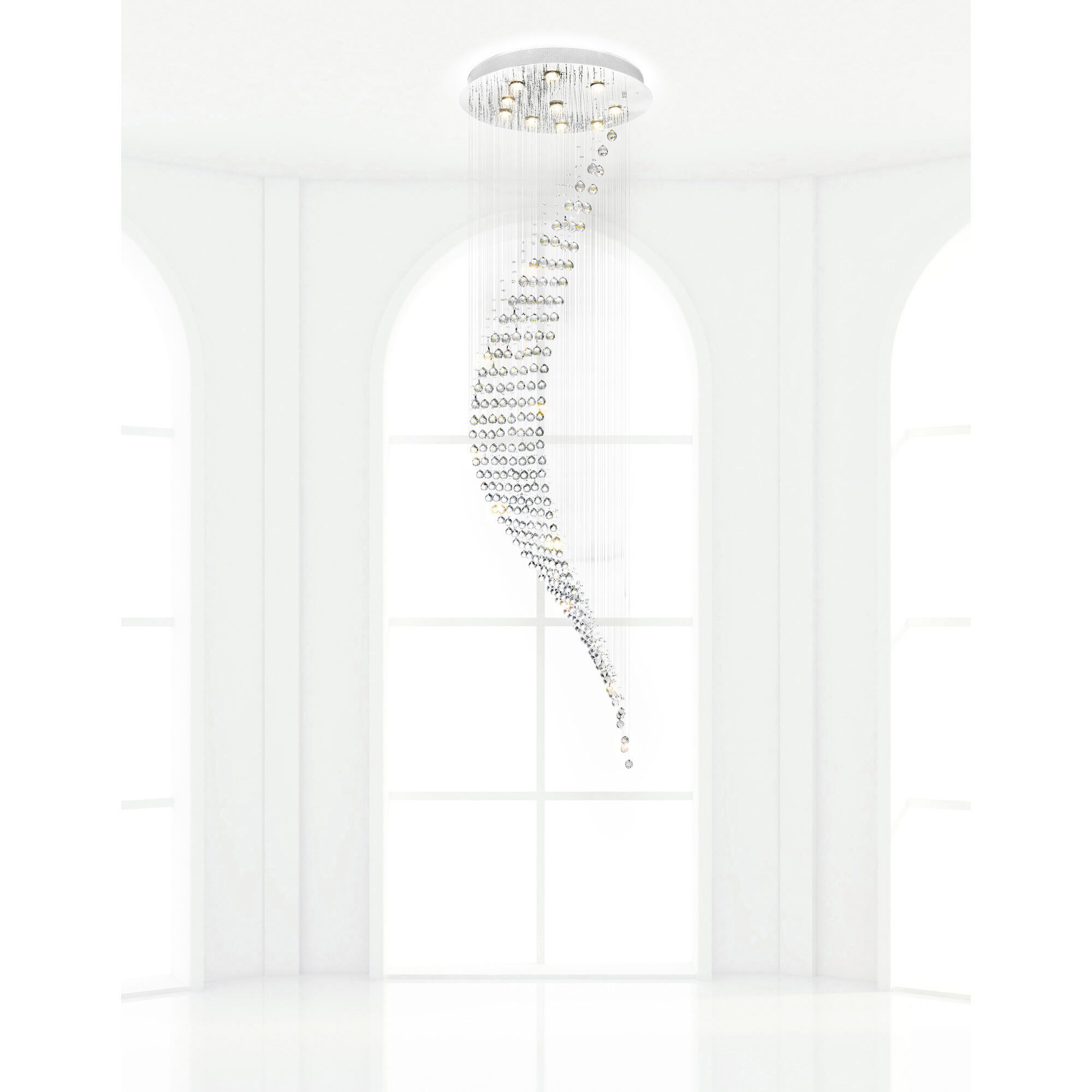 Chrome ribbon ceiling light 2025