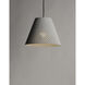Woven 1 Light 14.5 inch Gray/Black Single Pendant Ceiling Light in Gray and Black