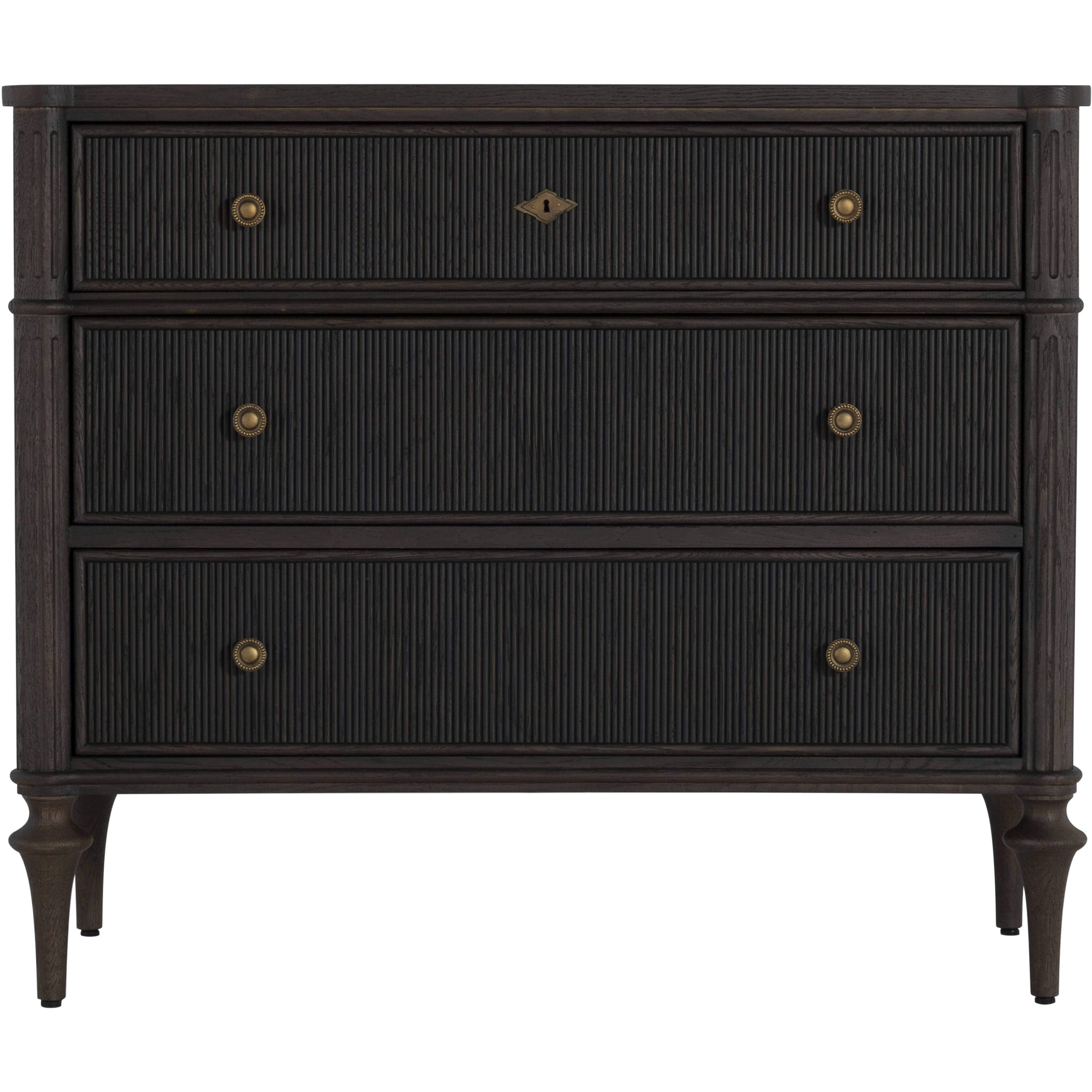 Andrea Dark Stained Oak / Antique Brass / Brown Stained Oak Chest