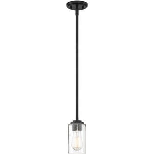 Logan 1 Light 4 inch Matte Black Mini Pendant Ceiling Light