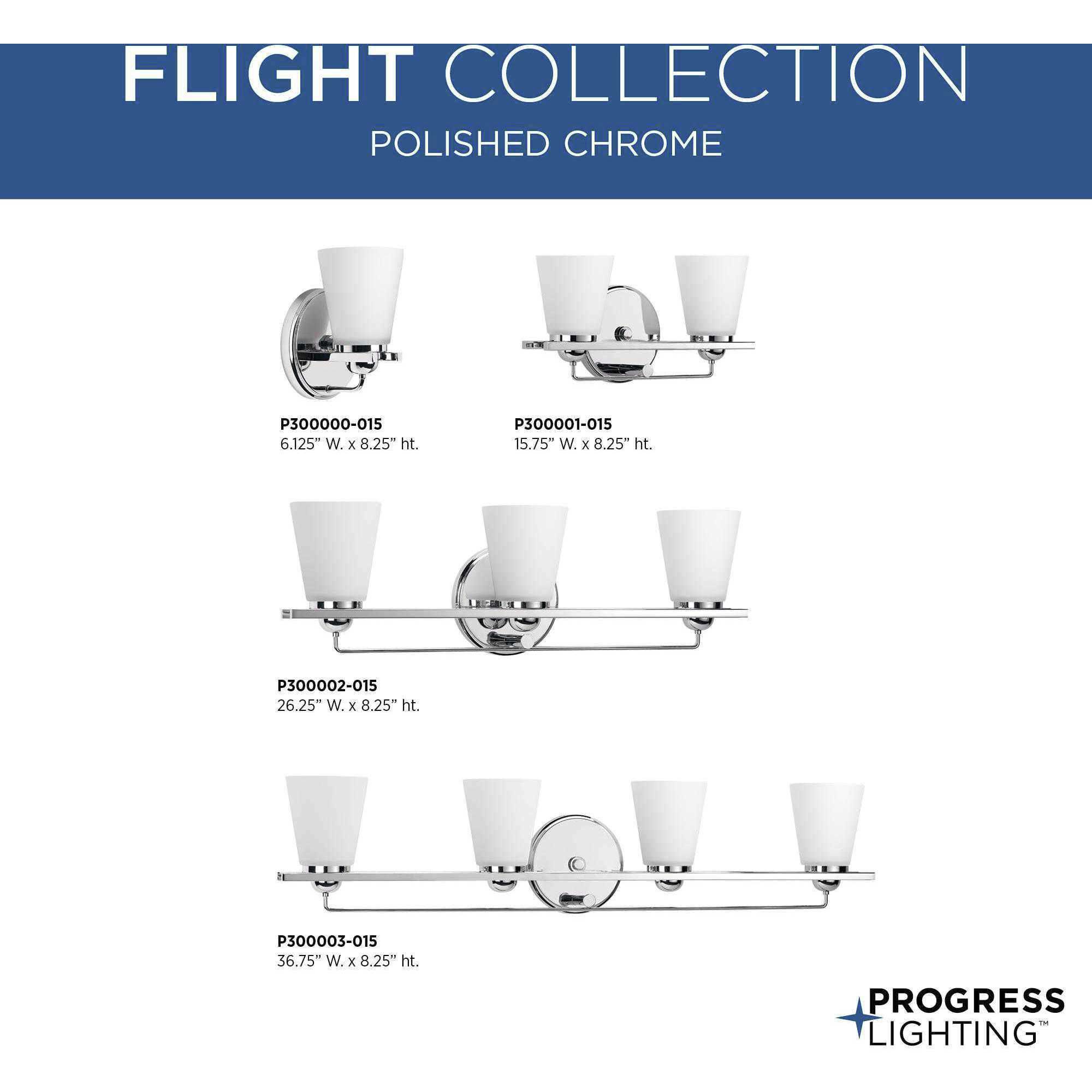 Flight 4 Light 37 inch Polished Chrome Bath Vanity Wall Light, Design Series