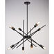 Halsted 8 Light 29.25 inch Black and Satin Brass Pendant Ceiling Light