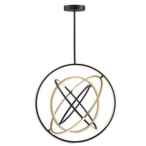 Trilogy LED 32 inch Black and Gold Pendant Ceiling Light