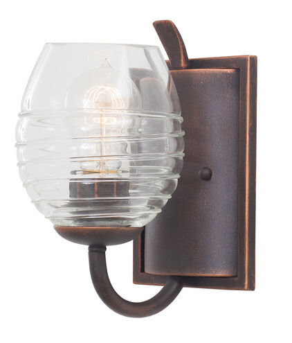 Seabrook 1 Light 5 inch Antique Copper Bath Vanity Wall Light