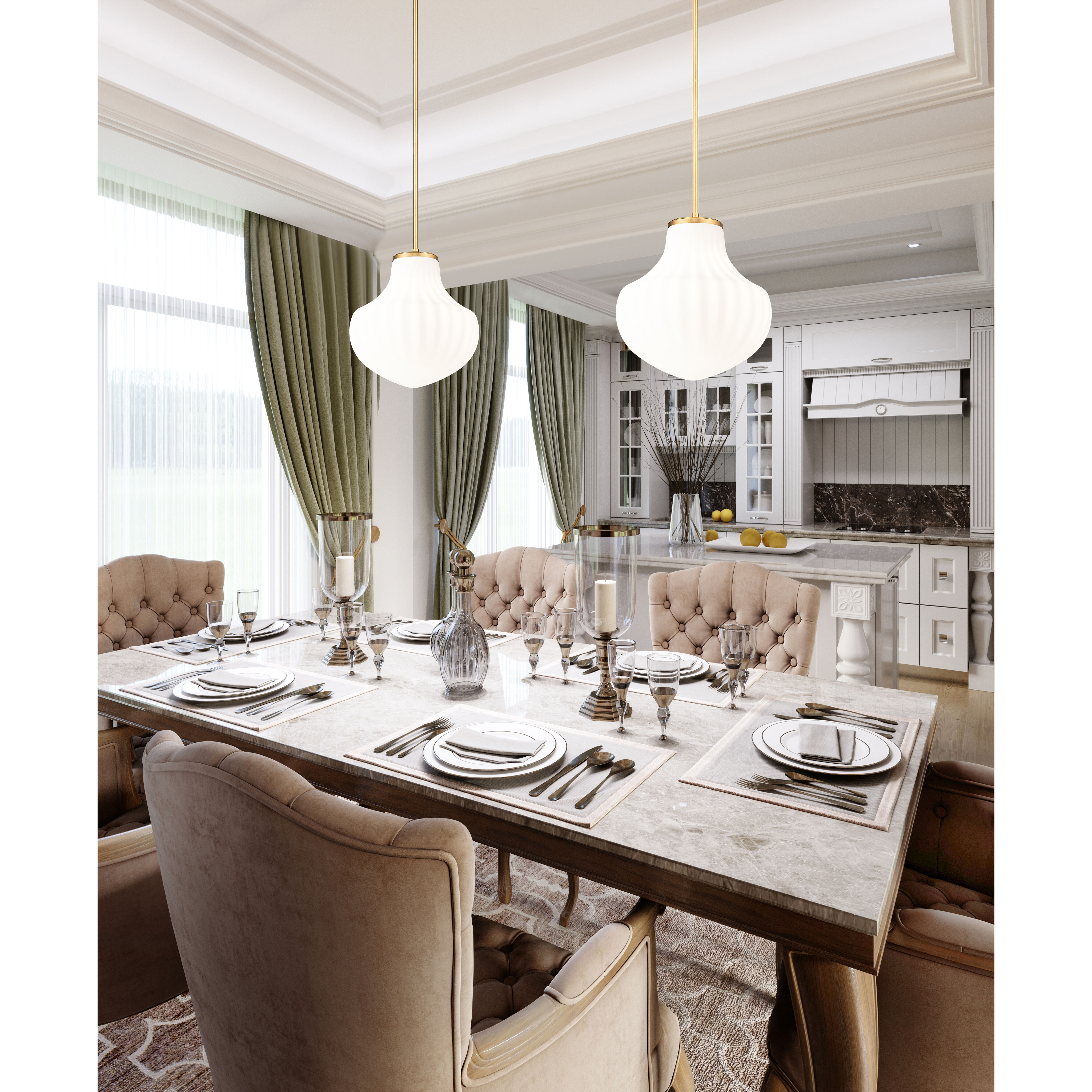 Newbury 1 Light 13 inch Modern Gold Pendant Ceiling Light