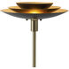 Rancho Mirage 72 inch 60 watt Matte Black and Weathered Brass Torchiere Portable Light