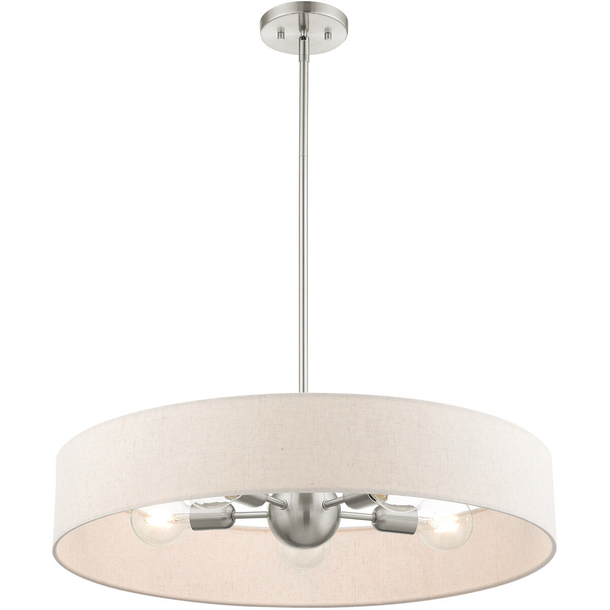 Venlo 5 Light 26 inch Brushed Nickel Pendant Ceiling Light