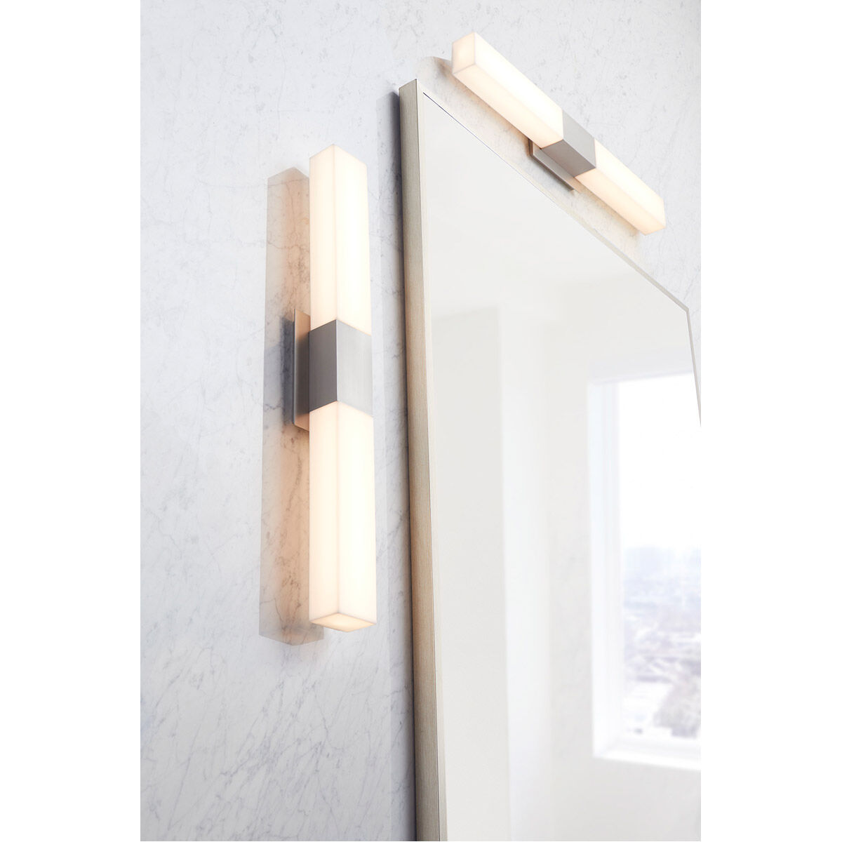 Vega LED 27 inch Satin Nickel Vanity Light Wall Light