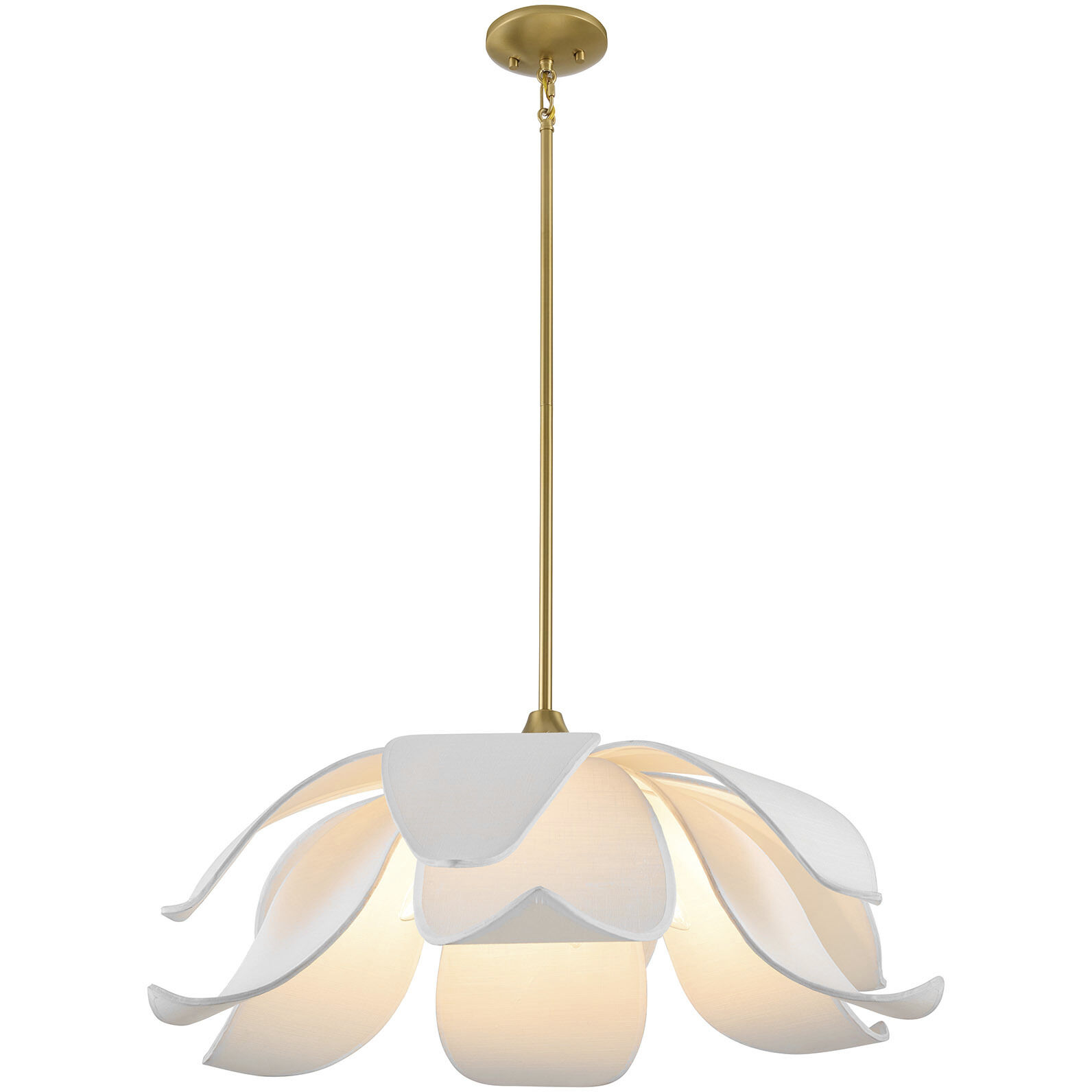 Elsie 6 Light 30 inch Warm Brass Pendant Ceiling Light