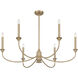 Coventry 6 Light 40 inch Noble Brass Chandelier Ceiling Light, Essentials