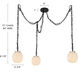 Alora Mood Cherise Multi Pendant Ceiling Light in Brushed Gold