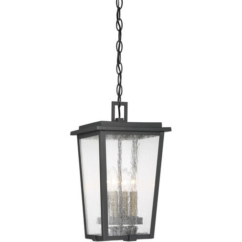 Cantebury 4 Light 9 inch Coal/Gold Outdoor Chain Hung Lantern, Great Outdoors