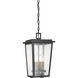 Cantebury 4 Light 9 inch Coal/Gold Outdoor Chain Hung Lantern, Great Outdoors