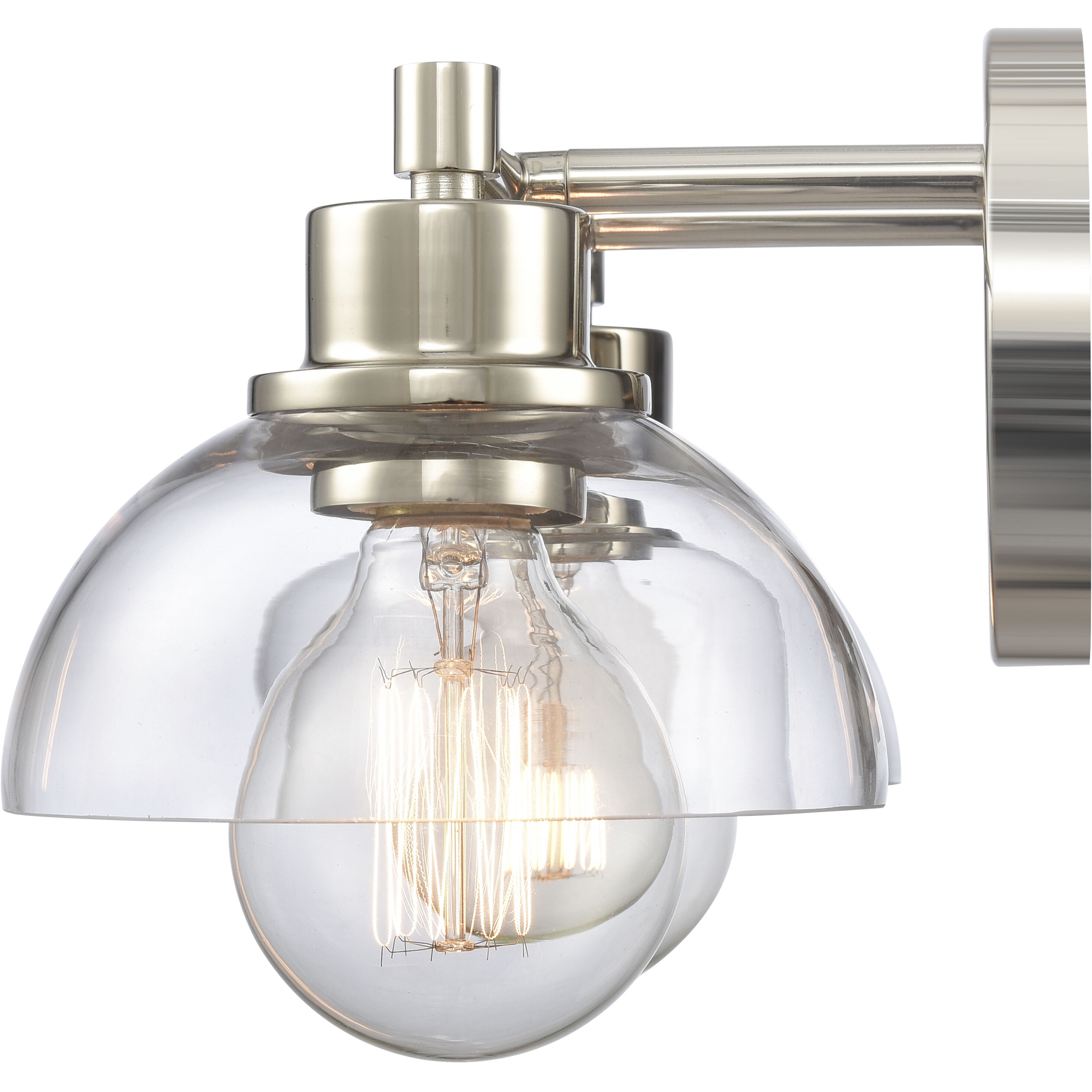 Julian Vanity Light Wall Light in Polished Nickel
