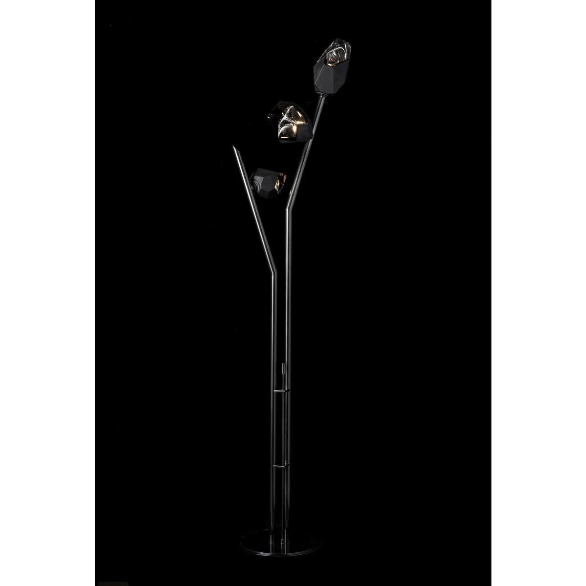 Chrysalis 74.4 inch 5 watt Ink Floor Lamp Portable Light in Black Crystal