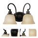 Heritage 2 Light 15 inch Oil Rubbed Bronze Wall Sconce Wall Light