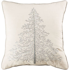 Glistening Trees 20 X 0.1 inch Chateau Grey/Snow Pillow Cover