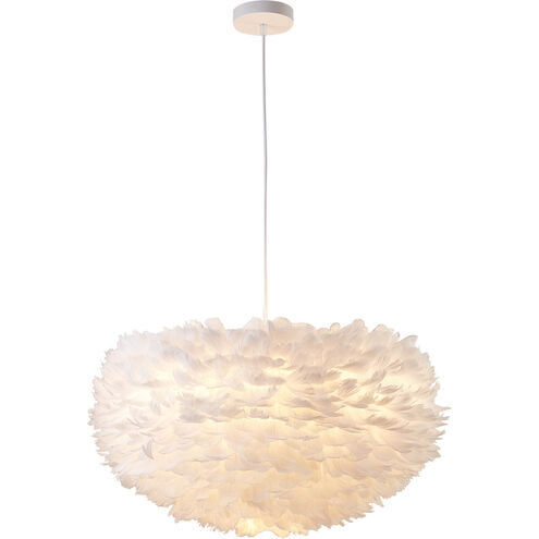 Canada 1 Light 30 inch White Pendant Ceiling Light