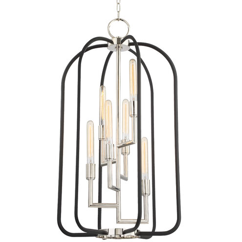Angler 6 Light 20 inch Polished Nickel Chandelier Ceiling Light