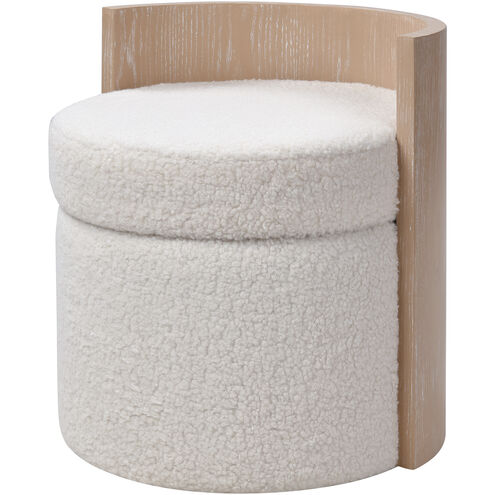 Pollard 22 inch Light Oak and White Accent Stool