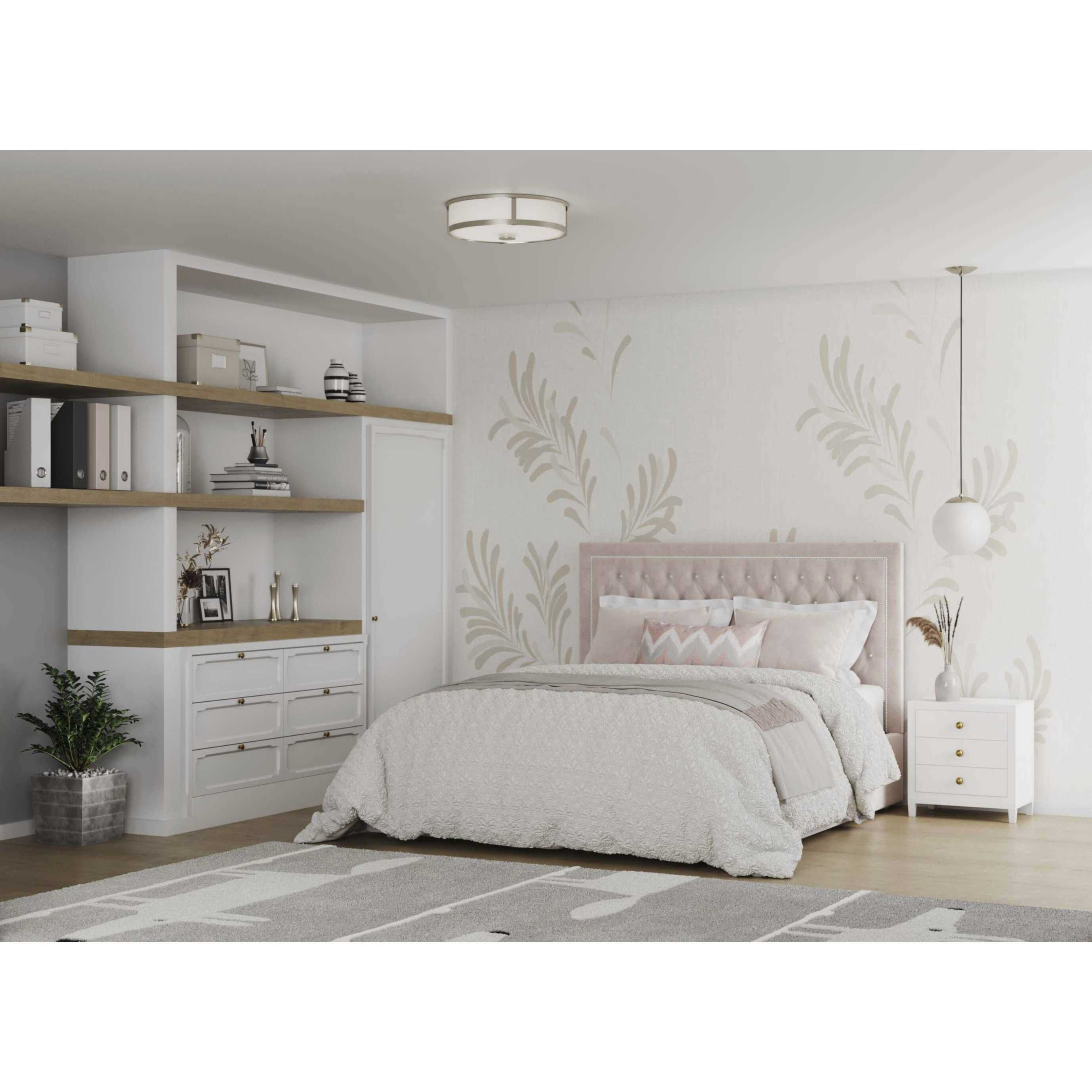 Gilliam LED 16.12 inch Brushed Nickel Flush Mount Ceiling Light