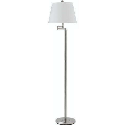 Andros 60 inch 150 watt Brushed Steel Swing Arm Floor Lamp Portable Light